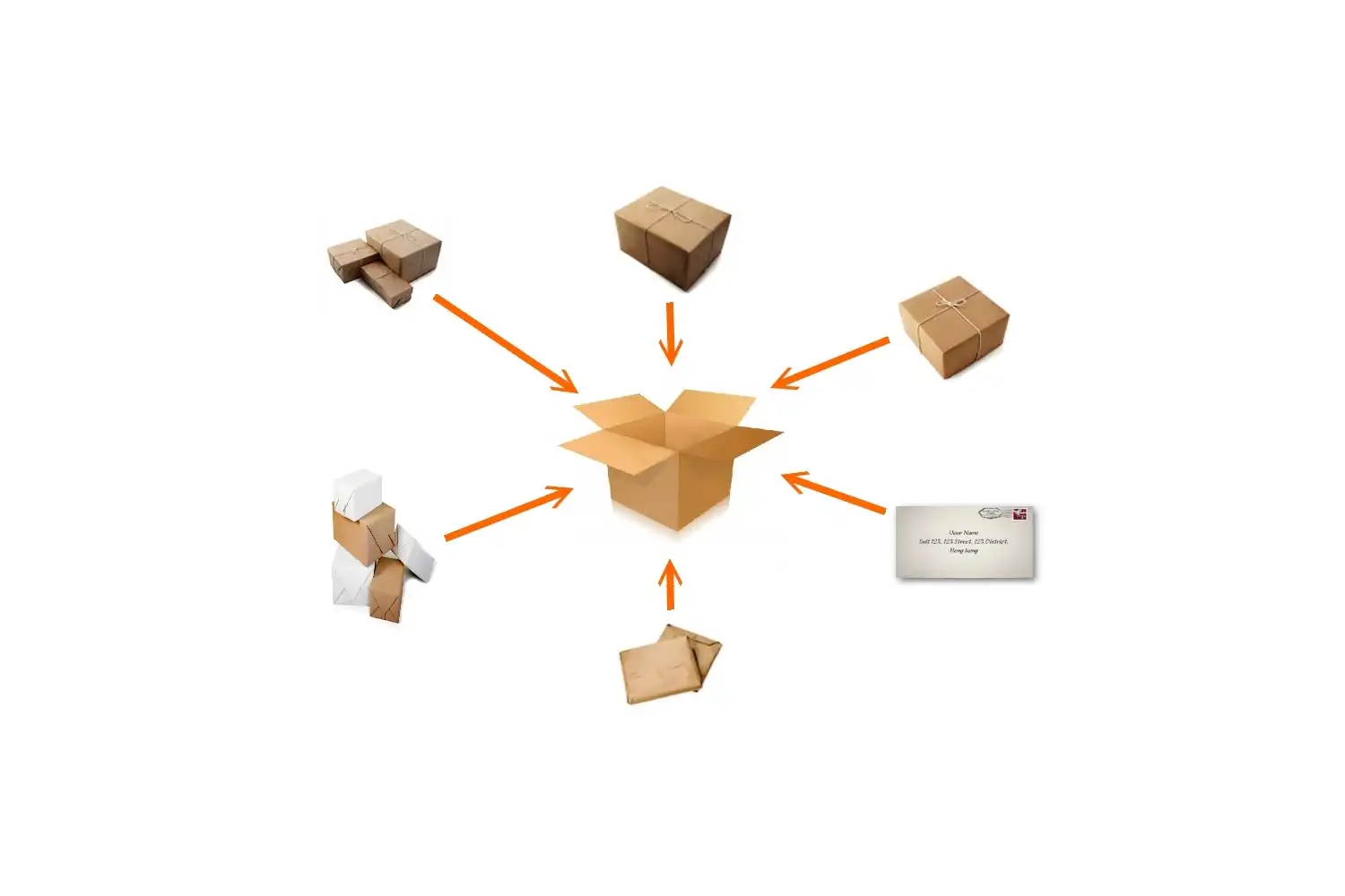 Shipping consolidation graphic